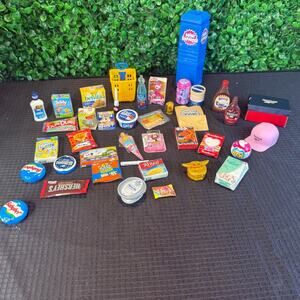 Lot of 40  Mini Brands Kids Collectible Food Toys Reebok Shoes Hat  Gift